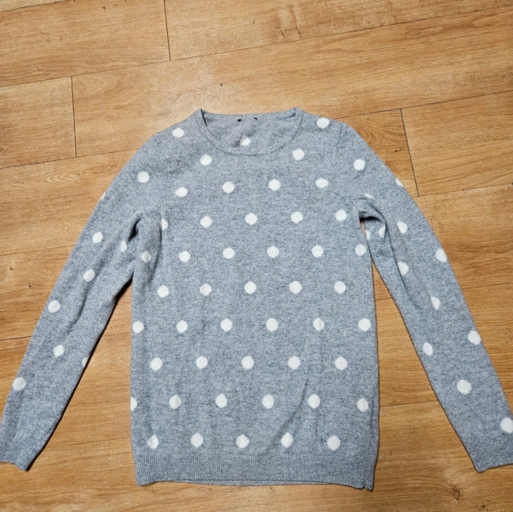 Gray Polka Dot Sweater